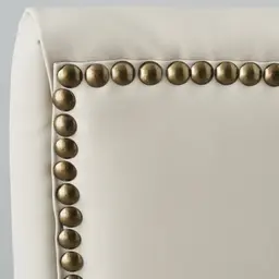 Saxon Cloud Grey Vegan Leather Dining Chair  