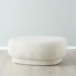 Carlos Cream Turrel Ottoman