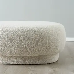 Carlos Cream Turrel Ottoman