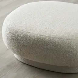 Carlos Cream Turrel Ottoman