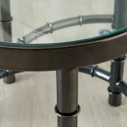 Balmoral II Black Nickel Round Nested Side Tables