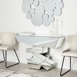 Quinn Cloud Grey Vegan Leather Dining Chair - Black Legs