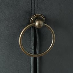 Quinn Charcoal Velvet Dining Chair - Brass Colour Legs