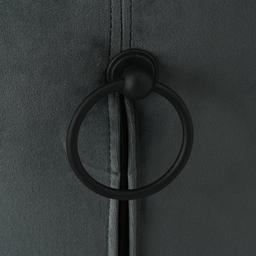 Quinn Charcoal Velvet Bar Stool - Black Legs