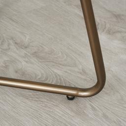 Quinn Cloud Grey Vegan Leather Bar Stool - Brass Colour Legs
