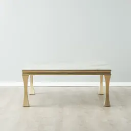 Melody Marble Coffee Table - Brushed Champagne Gold Legs