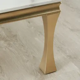 Melody Marble Coffee Table - Brushed Champagne Gold Legs