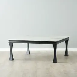 Melody Marble Coffee Table - Black Legs