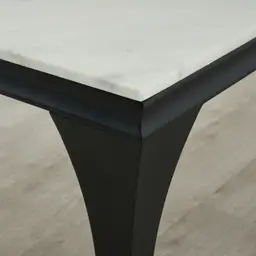 Melody Marble Coffee Table - Black Legs