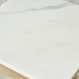 Melody Marble Side Table - Brushed Champagne Gold Legs