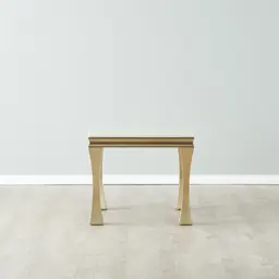 Melody Marble Side Table - Brushed Champagne Gold Legs