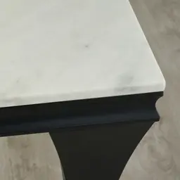 Melody Marble Dining Table  - Black Legs 200cm x 100cm