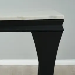 Melody Marble Dining Table  - Black Legs 200cm x 100cm