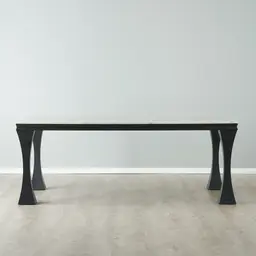 Melody Marble Dining Table  - Black Legs 200cm x 100cm