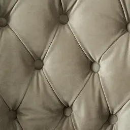 Sonja Beige Velvet Occasional Chair - Brushed Champagne Gold Stainless Steel Legs