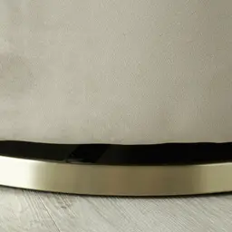 Sonja Beige Velvet Occasional Chair - Brushed Champagne Gold Stainless Steel Legs