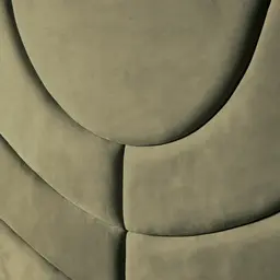 Gertrude Olive Green Velvet King Bed - Brushed Champagne Gold Stainless Steel Frame