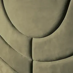 Gertrude Olive Green Velvet Queen Bed - Brushed Champagne Gold Stainless Steel Frame