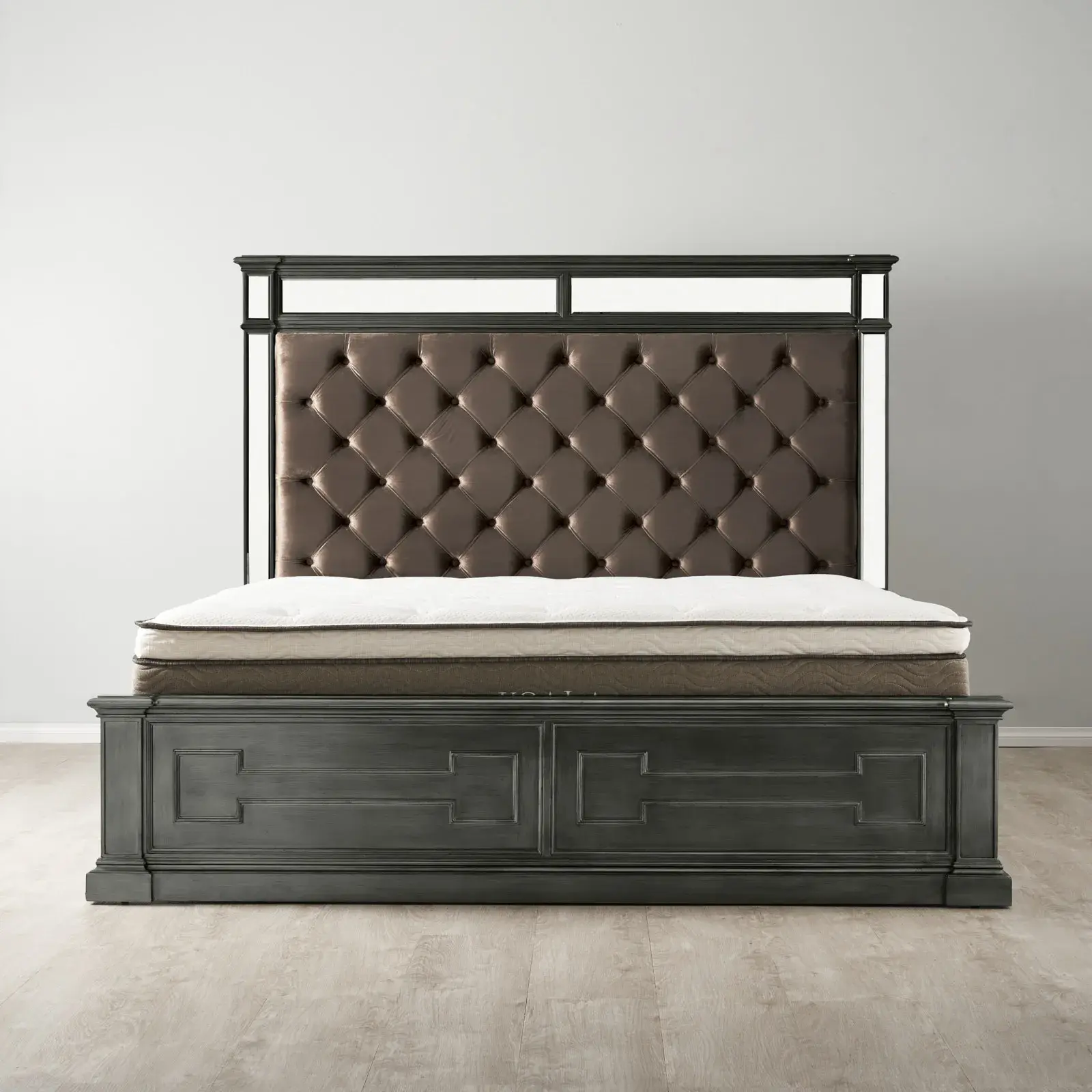 Solitude Brushed Black King Bed