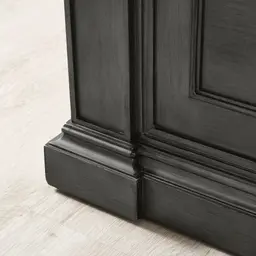 Solitude Brushed Black Queen Bed