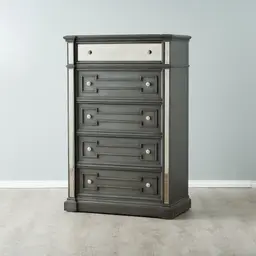 Solitude Brushed Black Tallboy