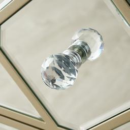 Madeleine Mirror Bedside Table - Champagne Gold Frame