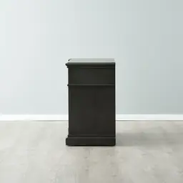 Solitude Brushed Black Bedside Table