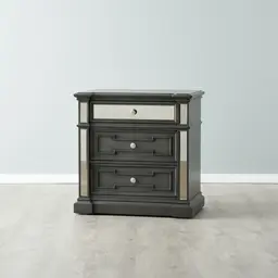 Solitude Brushed Black Bedside Table