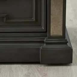 Solitude Brushed Black Bedside Table