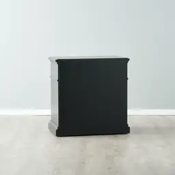 Solitude Brushed Black Bedside Table