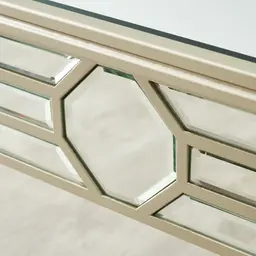 Madeleine Mirror Side Table - Champagne Gold Frame 