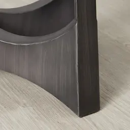 	Rogers Brushed Graphite Floor Lamp - White Linen Lamp Shade