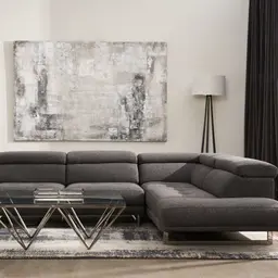 Albany Charcoal Woven Right Chaise Lounge