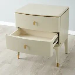Beckham Cream Bedside Table