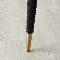 Moulin Black Boucle Dining Chair - Brushed Gold Legs