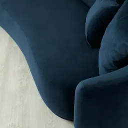 Everett Midnight Navy Velvet 3 Seater Sofa