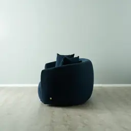 Everett Midnight Navy Velvet 3 Seater Sofa