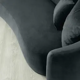 Everett Charcoal Velvet 3 Seater Sofa