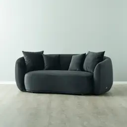 Everett Charcoal Velvet 2 Seater Sofa