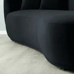 Everett Onyx Black Velvet 2 Seater Sofa