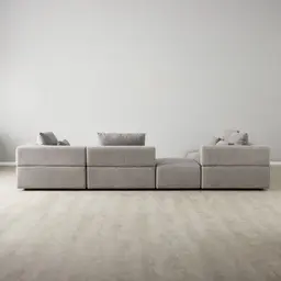Riviera II Graphite Fabric Modular Sofa