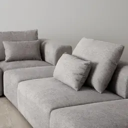 Riviera II Graphite Fabric Modular Sofa