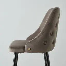 Winston III Mushroom Velvet 64cm Counter Stool 