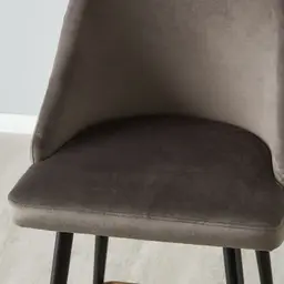 Winston III Mushroom Velvet 64cm Counter Stool 