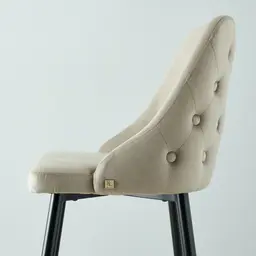 Winston III Beige Velvet 64cm Counter Stool