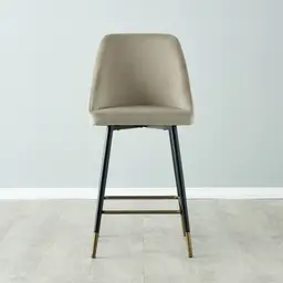 Winston III Beige Velvet 64cm Counter Stool