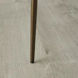 Hailey Snow White Boucle Dining Chair - Bronze Legs