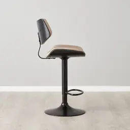 Alabaster Sand Beige Vegan Leather Bar Stool