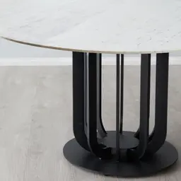 Lillian Natural White Marble Dining Table