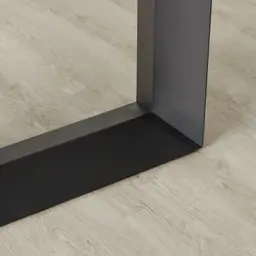 Isla Natural White Marble Sideboard - Black Metal Legs